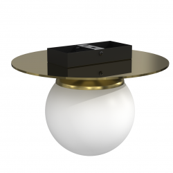 Lampy-sufitowe - okrągła lampa sufitowa biało-złota 1xe14 plato mlp7969 eko-light 