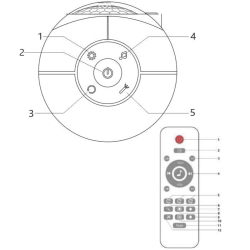 Lampki-nocne - lampka nocna z pilotem projektor gwiazd z muzyką relaksacyjną głośnik bluetooth sp-1 orno 