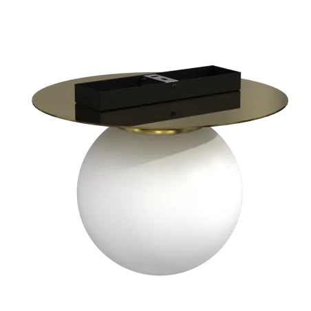 Oswietlenie-sufitowe - oświetlenie sufitowe 19cm biało-złote 1xe14 plato mlp7967 eko-light 