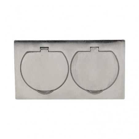 Gniazda-podwojne-podtynkowe - gniazdo hermetyczne podwójne podtynkowe stalowe z puszką wiatroszczelną ip55 or-ae-1398bm orno 