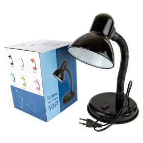 Lampki-biurkowe - lampka na biurko e27 max. 40w czarna fn004 sofi inq 