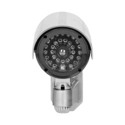 Wideodomofony - atrapa kamery monitorującej cctv srebrna na baterie or-ak-1208/g orno 