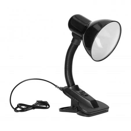 Lampki-biurkowe - mała czarna lampka z klipsem na półkę e27 latsa dl-3/b orno 