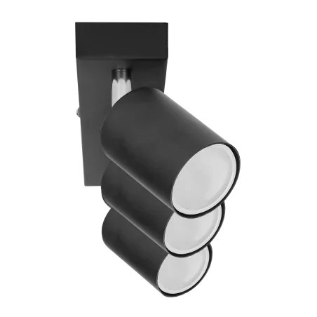 Oprawy-sufitowe - potrójna listwa oświetleniowa ścienno-sufitowa spoty 3xgu10 czarna doa ad-op-6195bgu10 orno 