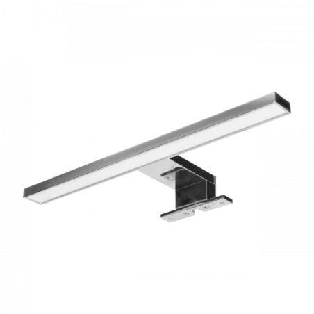 Kinkiety-lazienkowe - srebrna lampa led nad lustro do łazienki aluminiowa 5w 4000k nortes ad-om-6104l4 orno 