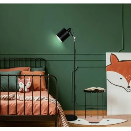 Lampy-stojace - prosta lampa podłogowa czarna loft e27 51-02853 zana candellux 