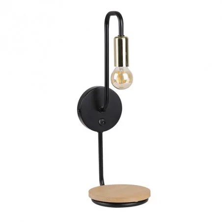 Lampki-biurkowe - lampka stołowa w stylu industrialnym bez klosza na żarówkę e14 bipi 21-76847 candellux 