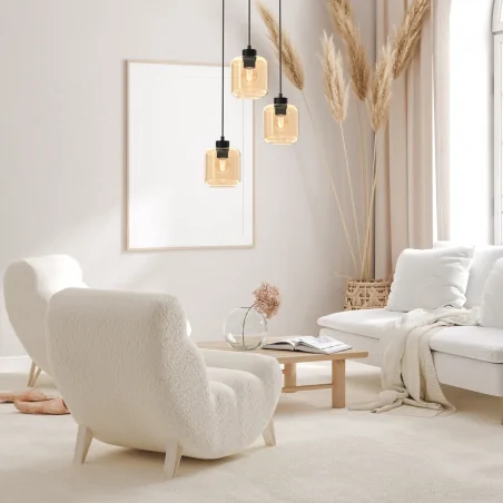 Lampy-sufitowe - oświetlenie wiszące potrójne - talerz 3xe27 sombra mlp8372 eko-light 