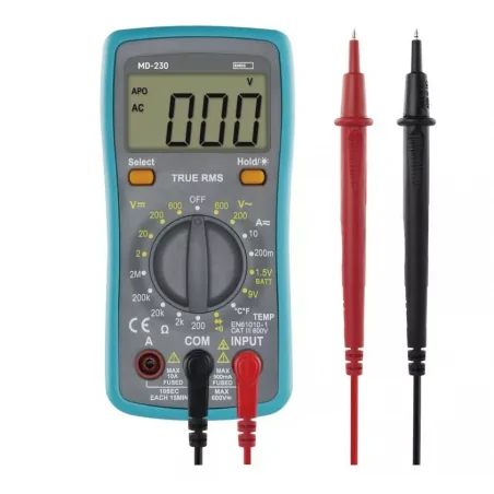 Mierniki - multimetr cyfrowy miernik do pomiarów elektrycznych m0230 emos 