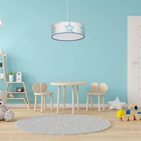 Lampy-sufitowe - okrągła lampa wisząca z gwiazdkami 1xe27 stars mlp8280 eko-light 