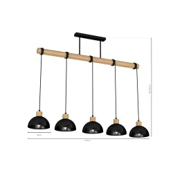 Lampy-sufitowe - pięciopunktowe oświetlenie - regulowana wysokość 5xe27 erik mlp7227 eko-light 