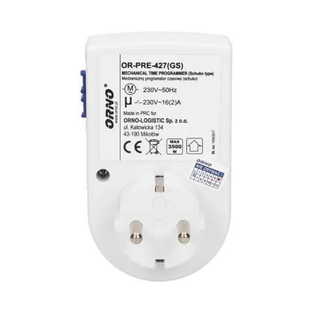Programatory-czasowe - programator mechaniczny czasowy wersja schuko or-pre-427(gs) orno 
