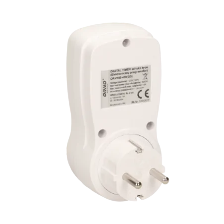 Programatory-czasowe - elektroniczny programator czasowy z wyświetlaczem lcd schuko or-pre-409(gs) orno 