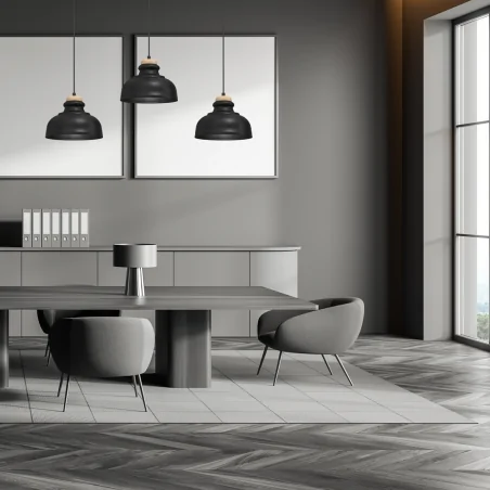 Lampy-sufitowe - czarna lampa wisząca - listwa 3xe27 asmund mlp8298 eko-light 