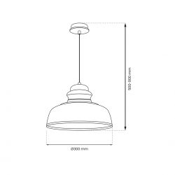 Lampy-sufitowe - metalowa lampa wisząca 50-90cm 1xe27 asmund mlp8292 eko-light 