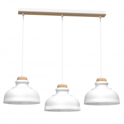 Lampy-sufitowe - biała lampa wisząca - listwa 75cm 1xe27 asmund mlp8294 eko-light