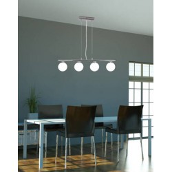 Lampy-sufitowe - lampa sufitowa poczwórna 4xg9 chrom+biały raisa  34-01399 candellux 