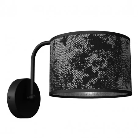 Kinkiety-do-salonu - czarno - srebrny kinkiet metalowy 1xe27 satino mlp7323 eko-light 