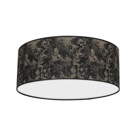 Lampy-sufitowe - czarna lampa sufitowa okrągła 40cm 2xe27 satino mlp7317 eko-light 