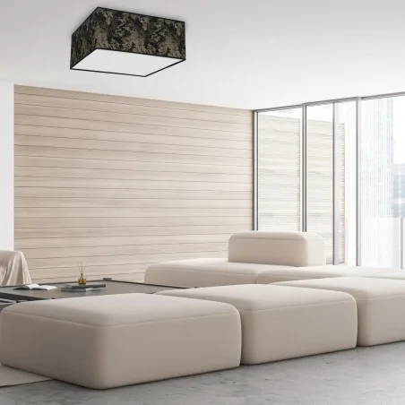 Lampy-sufitowe - kwadratowa lampa sufitowa o długości 50cm 3xe27 satino mlp7315 eko-light 