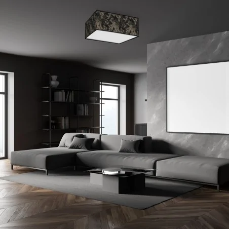 Lampy-sufitowe - kwadratowa lampa sufitowa o długości 50cm 3xe27 satino mlp7315 eko-light 