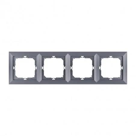 Ramki-poczworne - poczwórna  ramka pozioma antracyt do serii perła ra-4p abex 