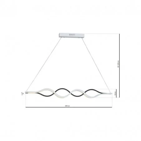 Lampy-sufitowe - nowoczesna lampa wisząca led 36w split ml213 eko-light 