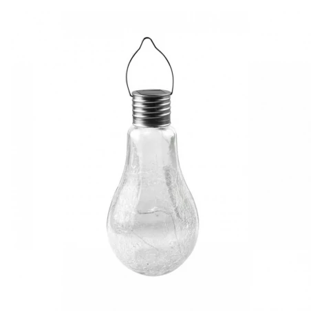 Lampy-solarne - lampa solarna wisząca żarówka 0,3w 1.2v 2/3aaa 150mah 11x11x21.5cm vo1924 volteno 