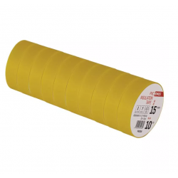 Tasmy-izolacyjne - taśma izolacyjna pvc 15mm/10m żółta komplet 10 sztuk emos f61516