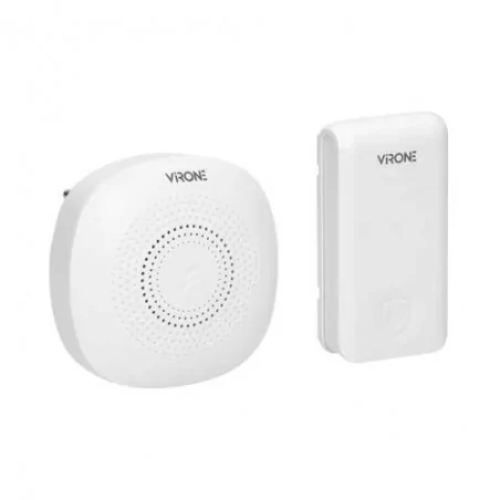 Dzwonki-do-drzwi-bezprzewodowe - dzwonek bezprzewodowy biały z przyciskiem kinetycznym learning system 36 dźwięków presso ac db-1 virone orno 