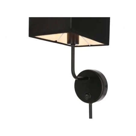 Kinkiety-do-salonu - czarny kinkiet z włącznikiem na żarówkę e14 40w keto 21-76854 candellux 