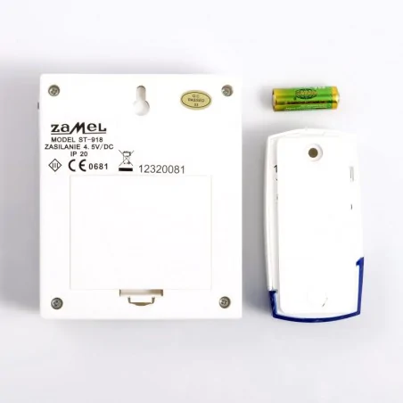 Dzwonki-do-drzwi-bezprzewodowe - bezprzewodowy dzwonek do drzwi zamel twist st-918 zasięg 80m 