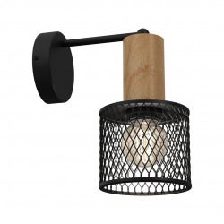 Kinkiety - lampa ścienna metalowo-drewniana 1xe27 sobresa mlp8558 eko-light