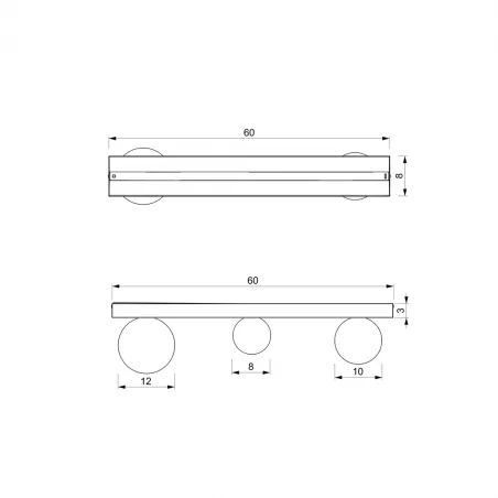 Lampy-sufitowe - złoto biała lampa - listwa sufitowa 3xg9 bibione mlp8397 eko-light 