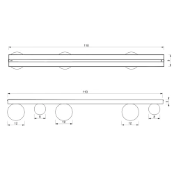 Lampy-sufitowe - oryginalna lampa sufitowa - podłużna 4 kule 5xg9 bibione mlp8398 eko-light 