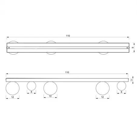 Lampy-sufitowe - oryginalna lampa sufitowa - podłużna 4 kule 5xg9 bibione mlp8398 eko-light 