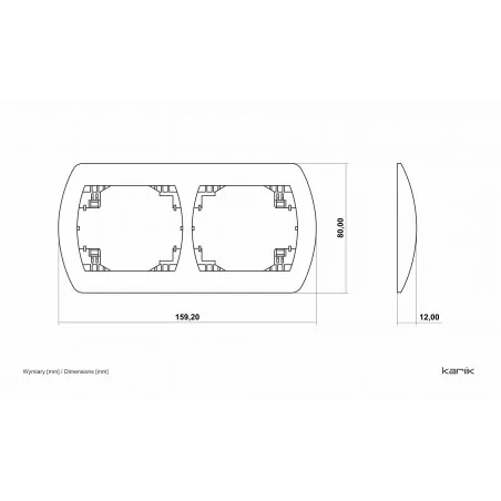 Ramki-podwojne - ramka podwójna pozioma grafitowa 11rh-2 trend karlik 