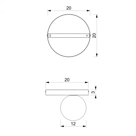Lampy-sufitowe - pojedynczy plafon okrągły 20cm 1xg9 bibione mlp8389 eko-light 