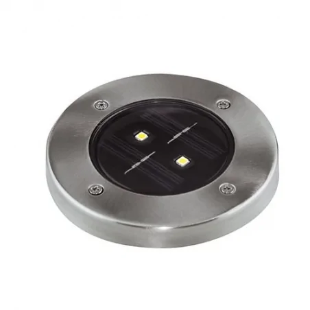 Lampy-solarne - lampa solarna led z zimnym światłem chrom 0,5w 5700k 2x10lm ip65 garet led 03613 ideus 