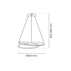 Lampy-sufitowe - nowoczesna lampa sufitowa led 48w 4000k lucero ml7948 eko-light 