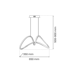 Lampy-sufitowe - czarne oświetlenie wiszące o mocy 48w 4000k tesoro ml7951 eok-light 