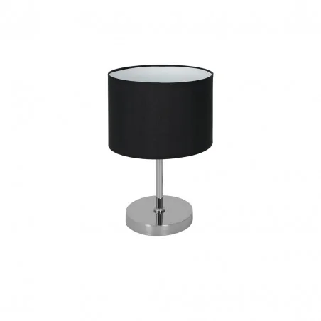 Lampki-nocne - lampka stołowa czarno - chromowa 1xe27 casino ml6381 eko-light 
