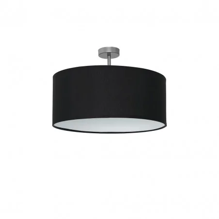 Lampy-sufitowe - okrągła lampa sufitowa 50cm 1xe27 casino black/chrome ml6379 eko-light 