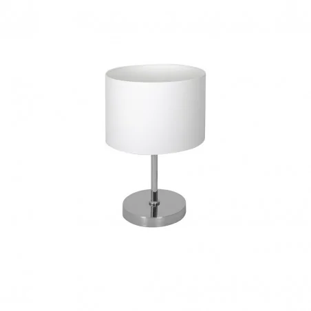 Lampki-nocne - lampka stołowa 40cm biało-chromowa 1xe27 casino ml6375 eko-light 