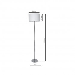 Lampy-stojace - lampa stojąca biało-chromowa 155cm 1xe27 casino ml6376 eko-light 