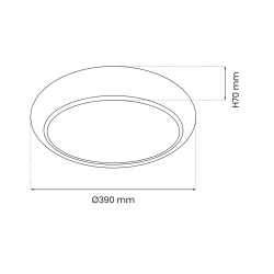 Plafony - złota lampa sufitowa na pilota 36w led ø39cm gea ml8132 eko-light 