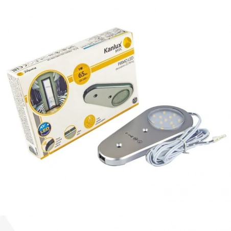 Lampki-nocne - lampka led 1w z czujnikiem ruchu pirmo led smd nw-gr kanlux 