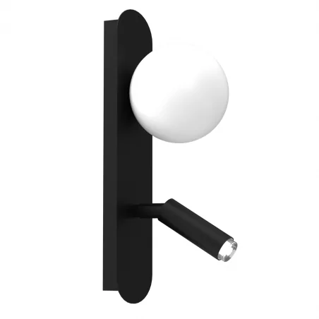 Kinkiety-do-salonu - czarny kinkiet biała kula + tuba 2xg9 sirio mlp8404 eko-light 