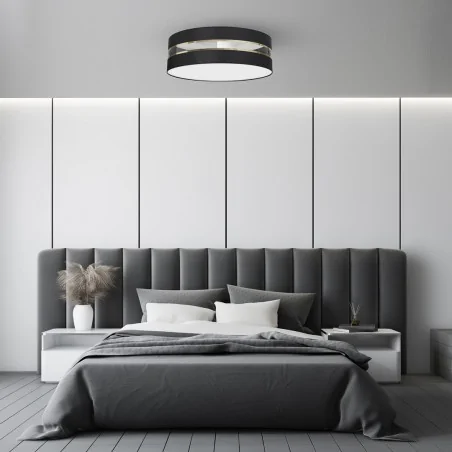 Lampy-sufitowe - okrągła lampa sufitowa tkaninowa 3xe27 ultimo mlp7341 eko-light 