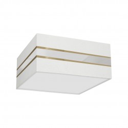 Lampy-sufitowe - biała lampa sufitowa kwadratowa 40cm 2xe27 ultimo mlp7347 eko-light